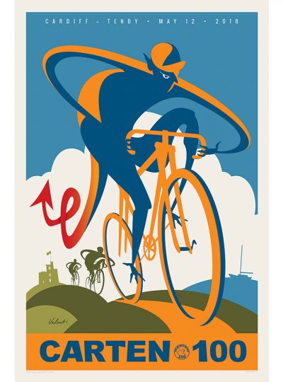 Carten 100 | Dragon Cycling Art Print | Valenti